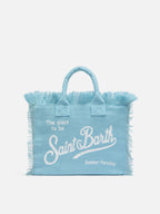 Borsa Colette in 100% LINO azzurro