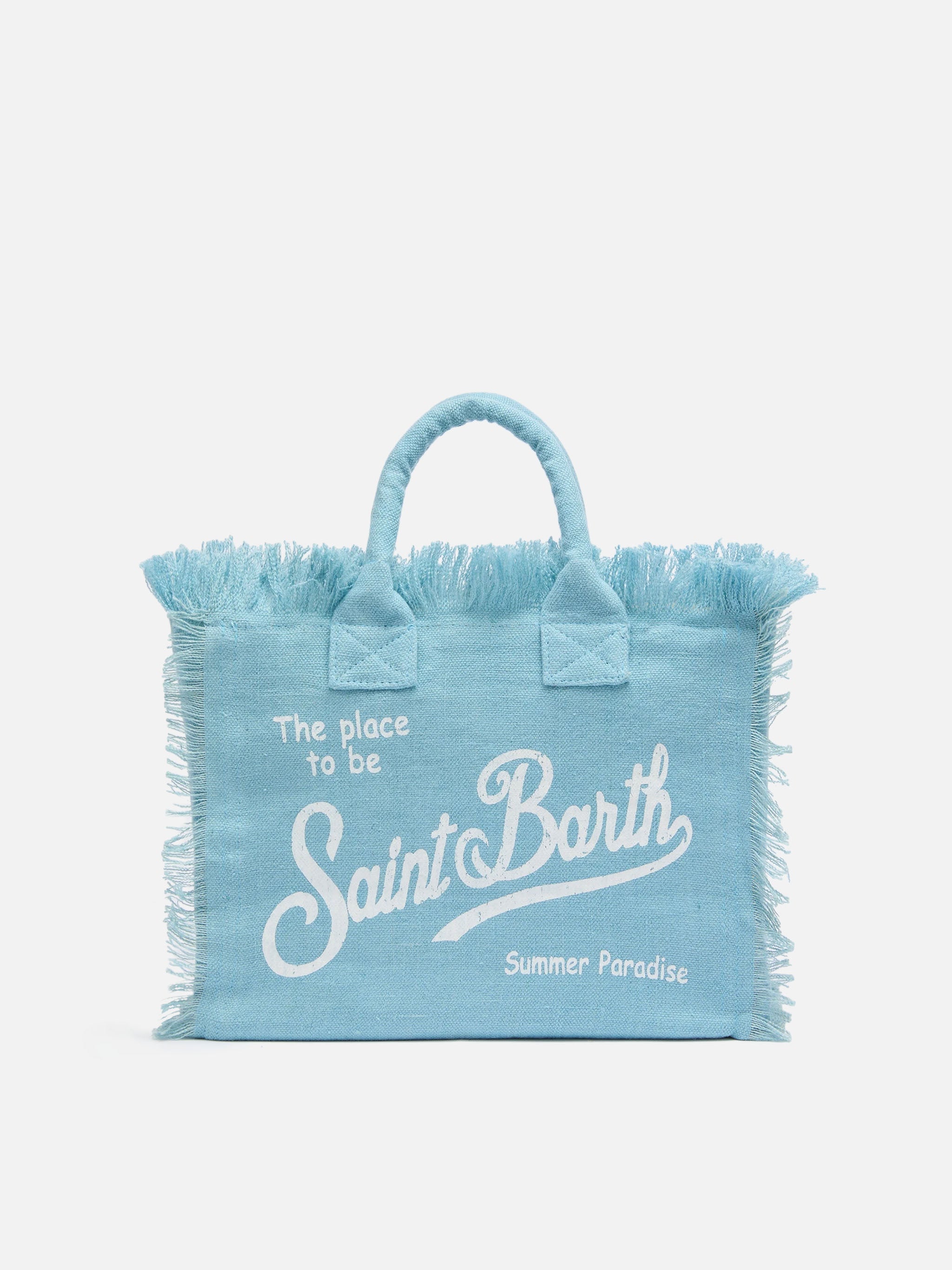 Borsa Colette in 100% LINO azzurro