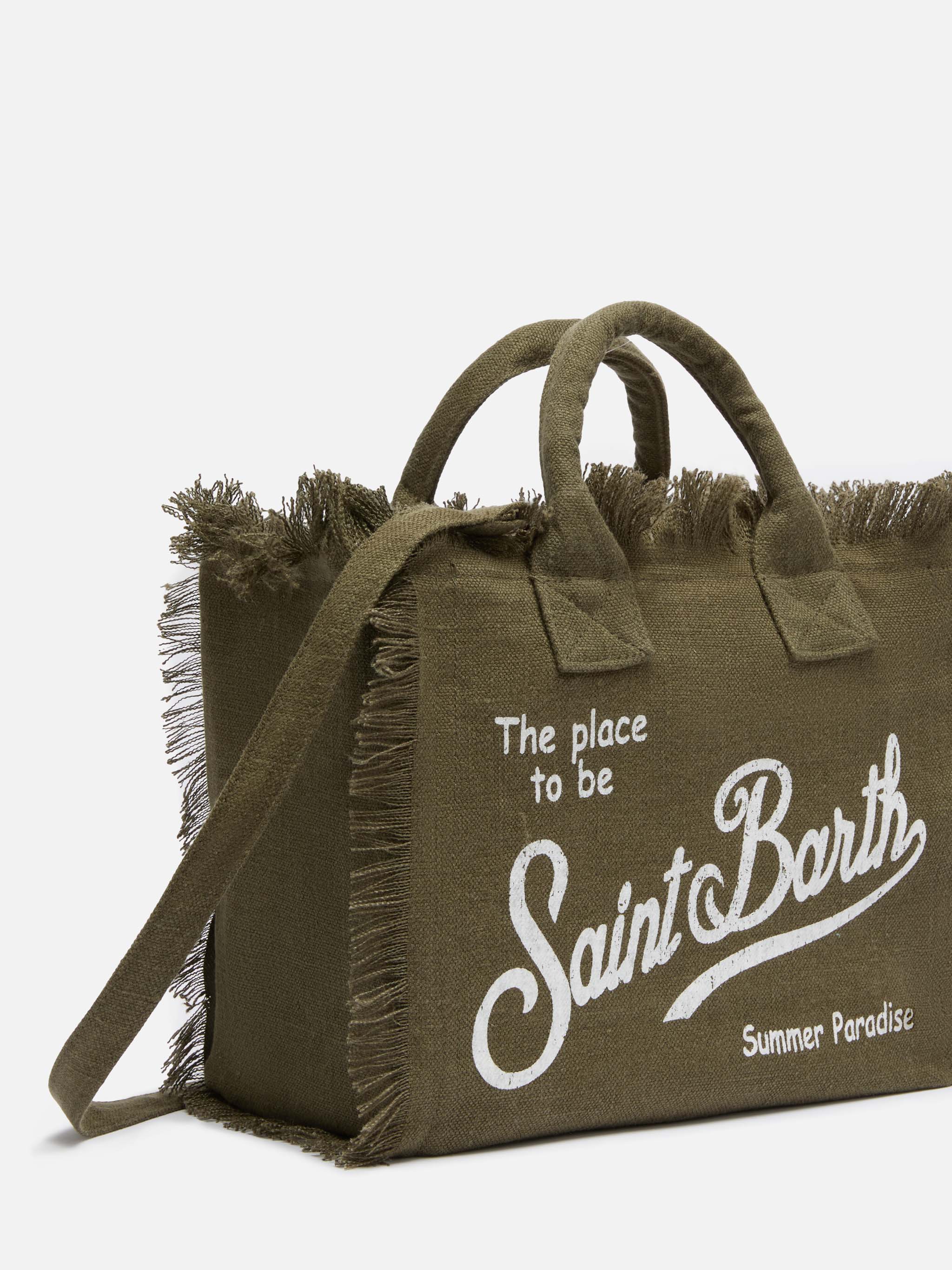Borsa Colette in 100% LINO verde militare