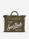Borsa Colette in 100% LINO verde militare