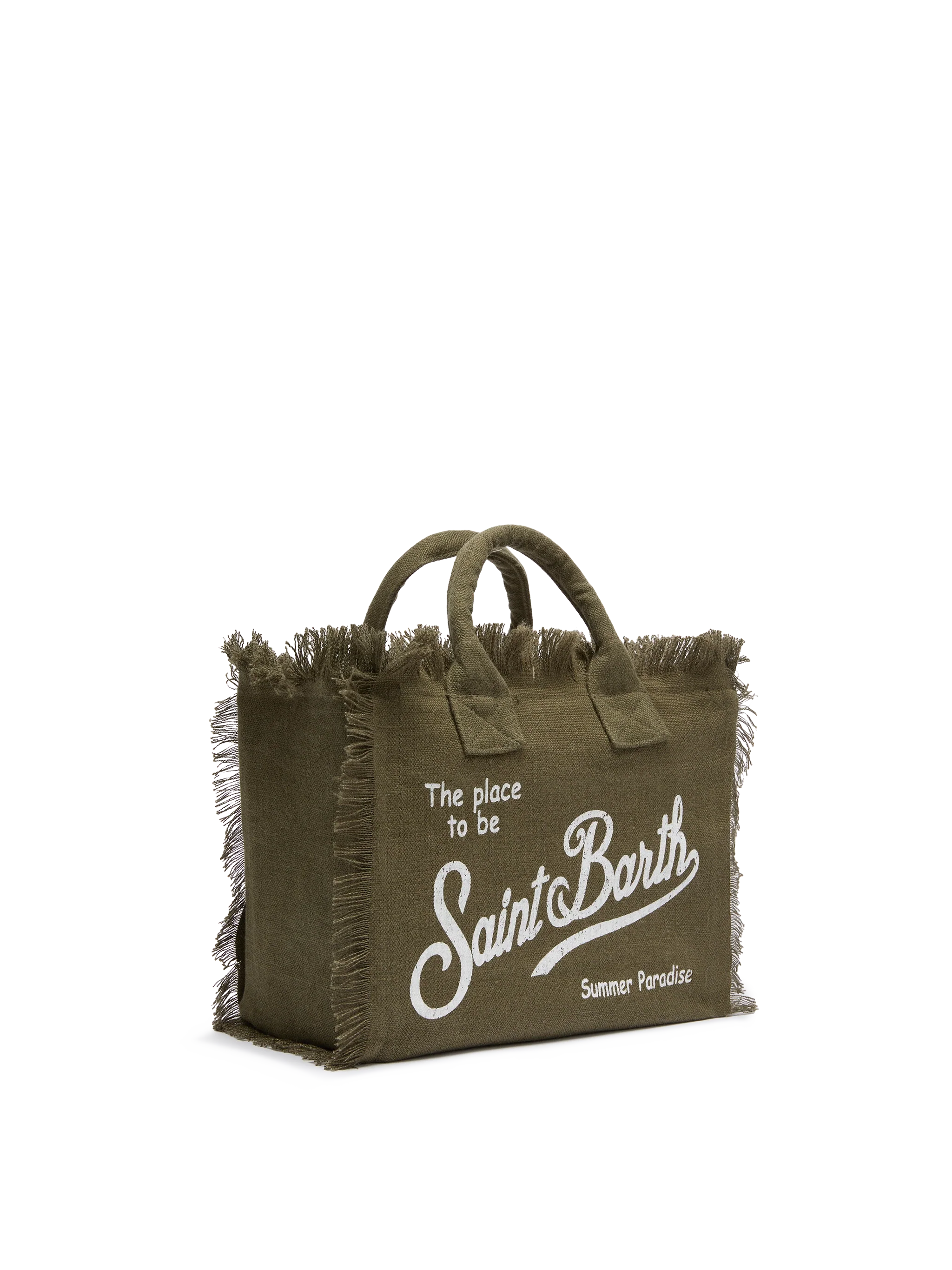 Borsa Colette in 100% LINO verde militare