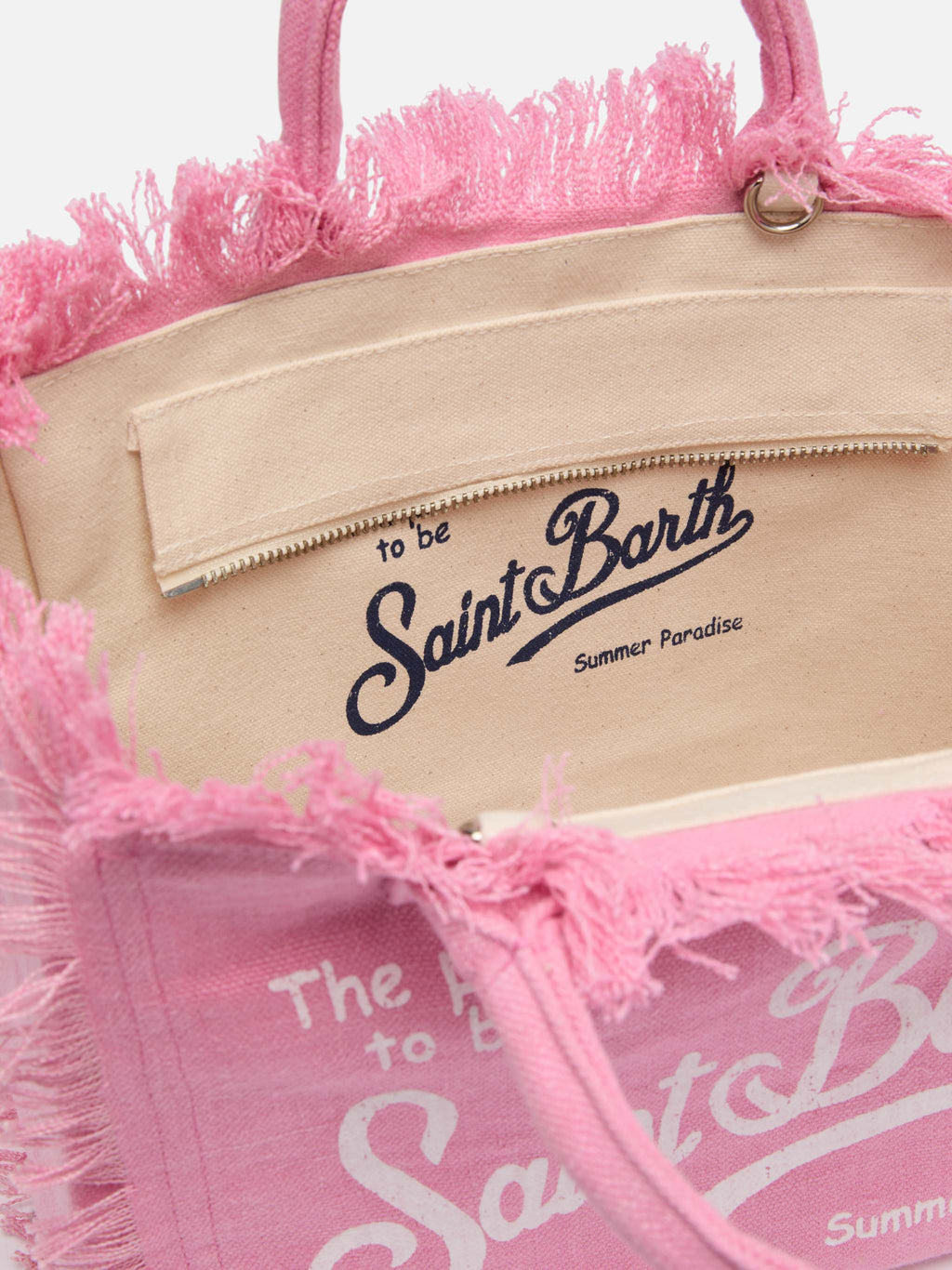 Borsa Colette in lino rosa tinta unita
