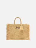 Borsa Colette in raffia con frange laterali