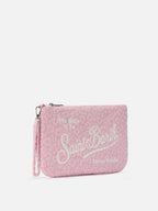Parisienne Sponge pouch con motivo leopardato in rilievo e trcolla removibile