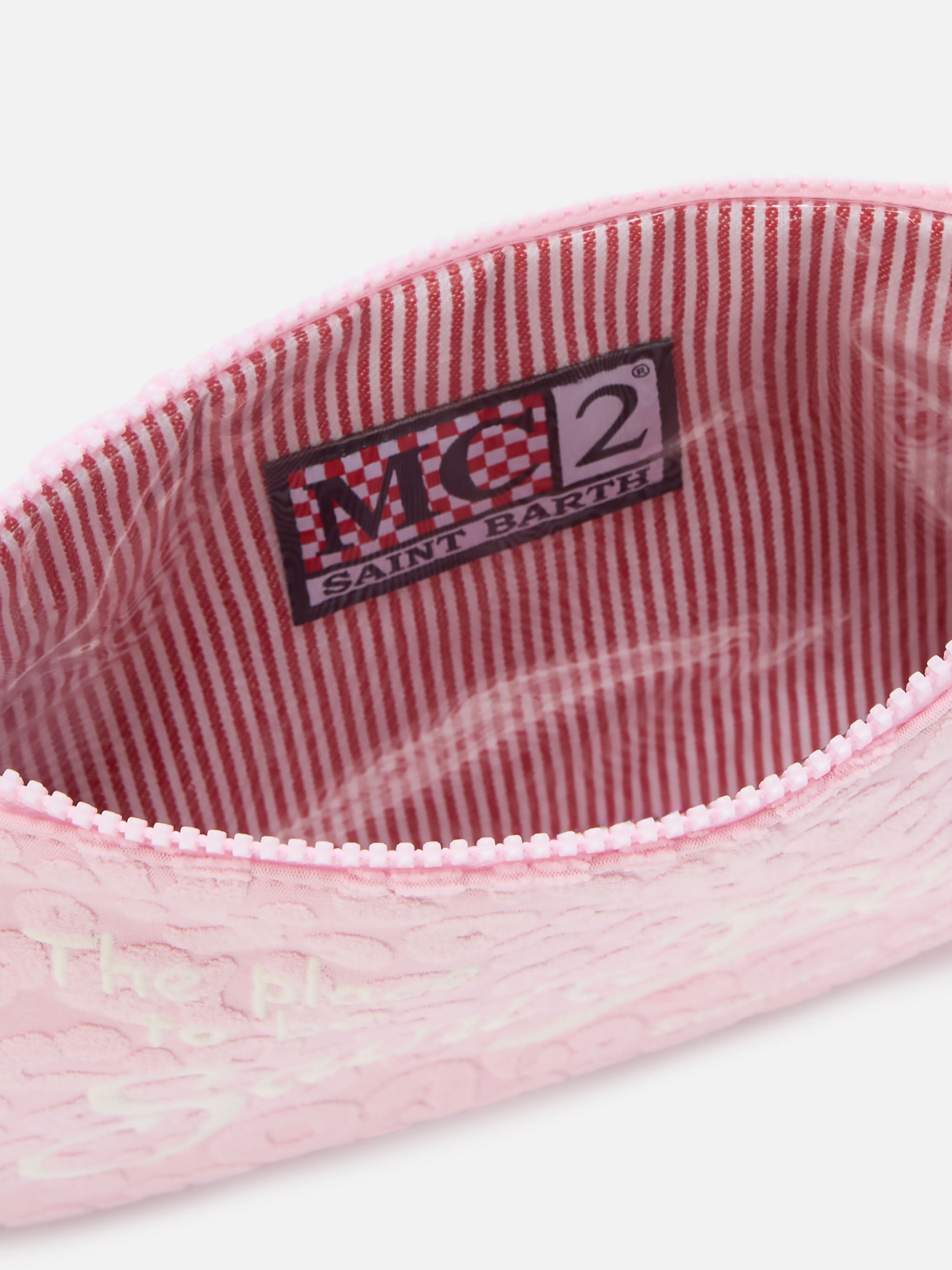 Parisienne Sponge pouch con motivo leopardato in rilievo e trcolla removibile