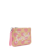 Pochette Parisienne effetto paglia con stampa cuori