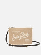 Borsa crossbody Parisienne Corduroy in velluto a coste beige