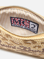 Mini Parisienne pouch leopardata ricamata con manico a spalla removibile