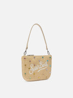 Mini Parisienne pouch con manico a spalla removibile e strass multicolor