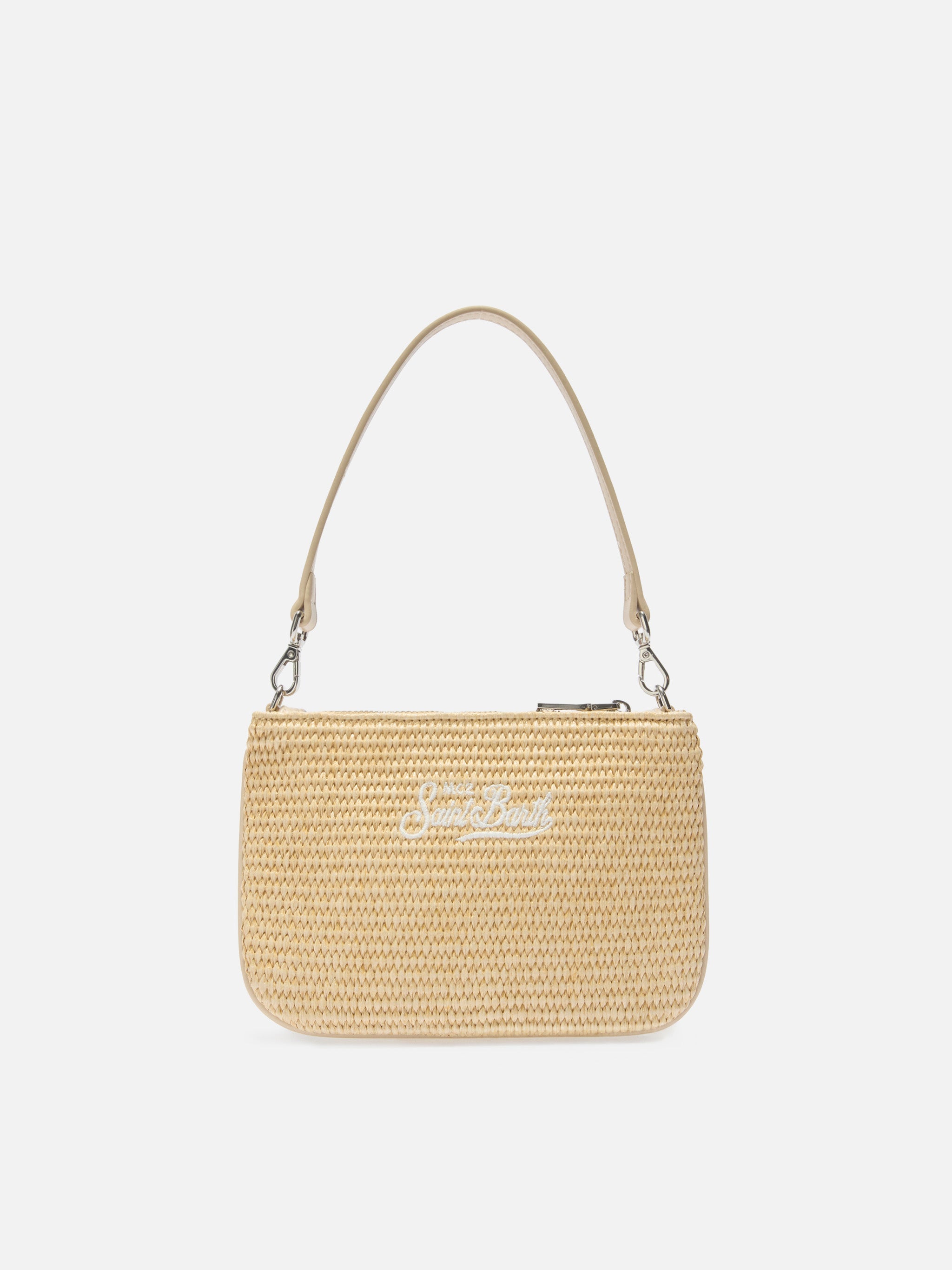 Mini Parisienne pouch con manico a spalla removibile e strass multicolor