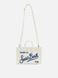 Phone Bag in cotone a nido d'ape beige