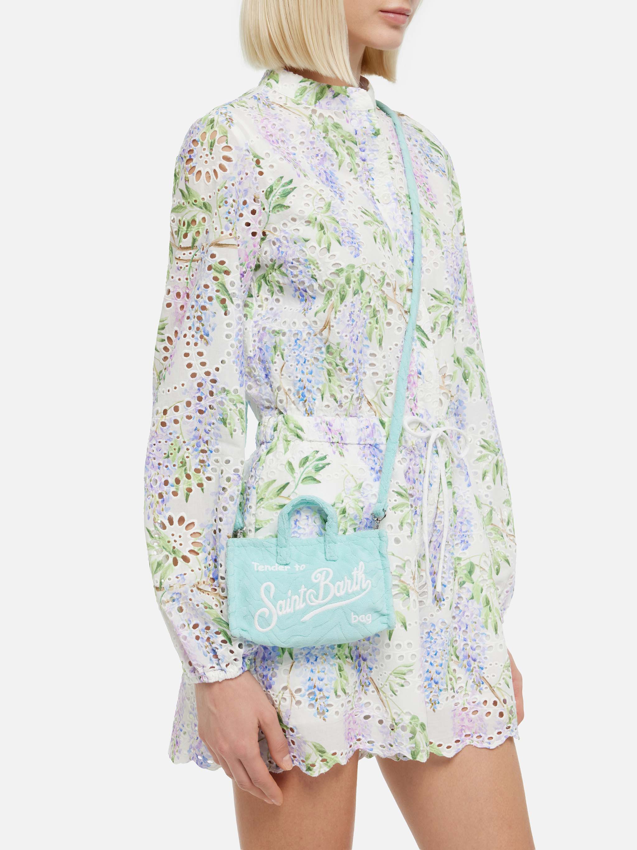 Phone Bag in spugna goffrata zebrata