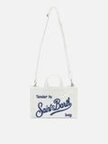 Phone Bag in pizzo Sangallo bianco