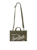 Phone Bag in lino verde militare