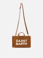 Mini borsa porta telefono Phone Bag Teddy in sherpa marrone