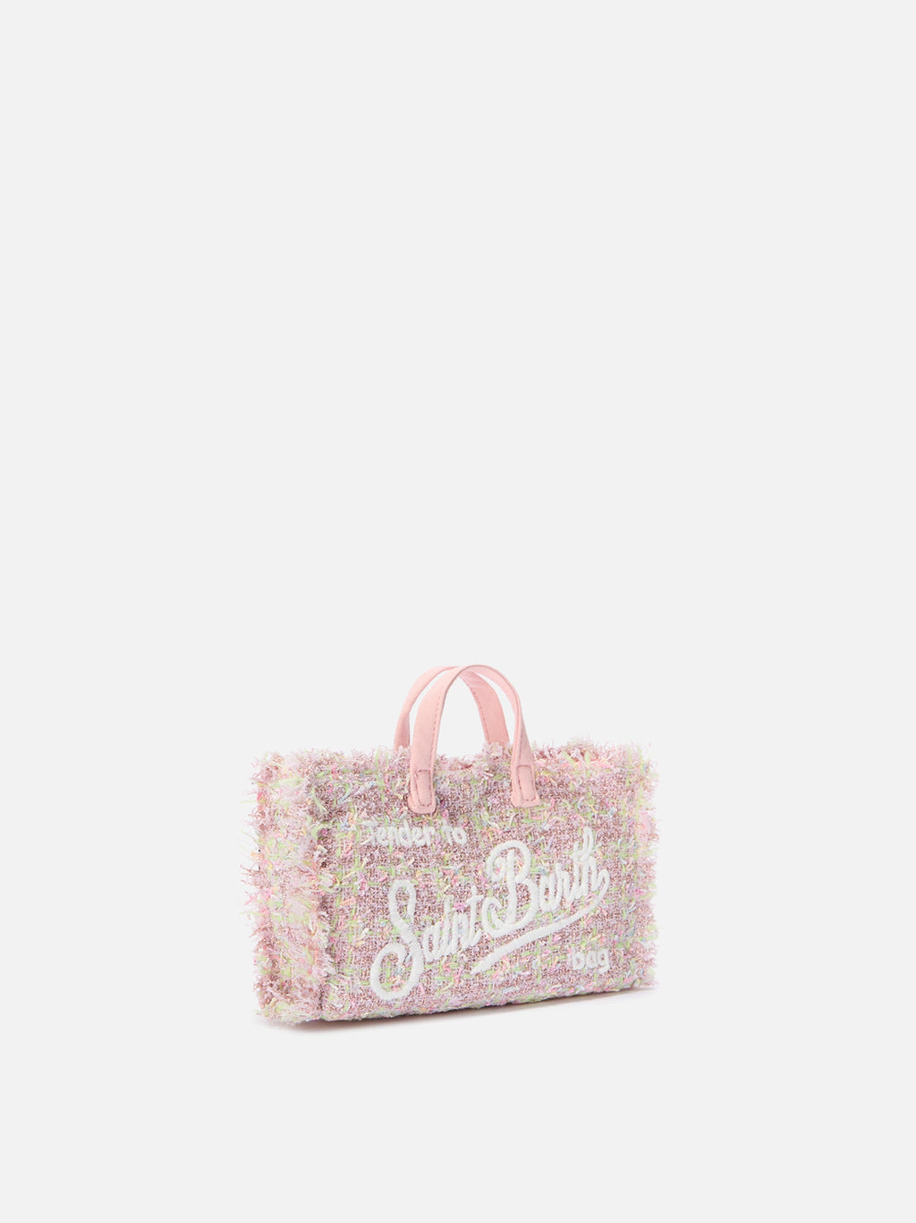 Mini borsa porta telefono Phone Bag Tweed lurex rosa