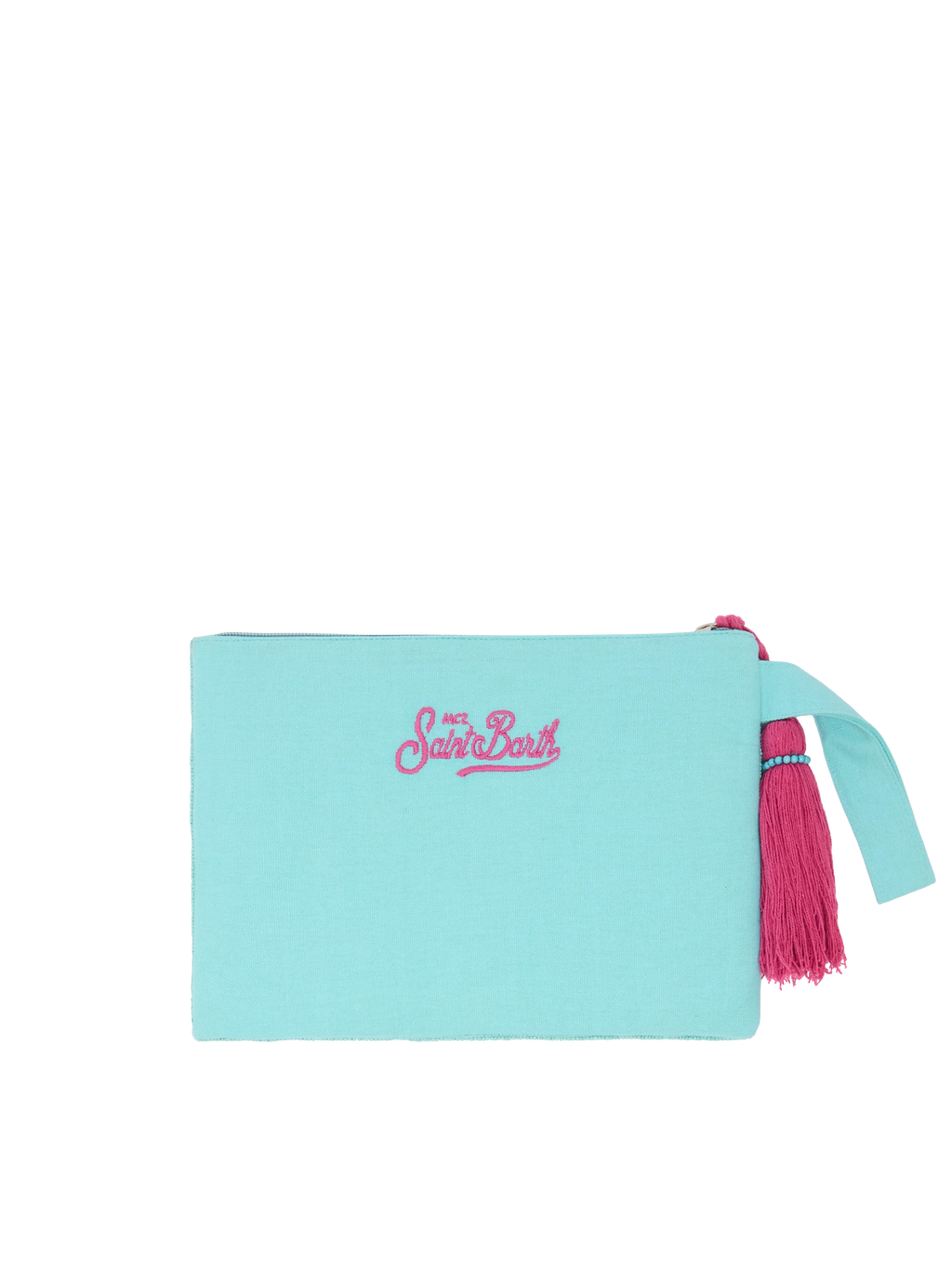 Pearl Pouch con design cartolina Capri  in perline