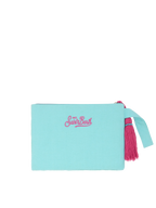 Pearl Pouch con design cartolina Capri  in perline