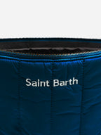 Pochette imbottita trapuntata blu navy