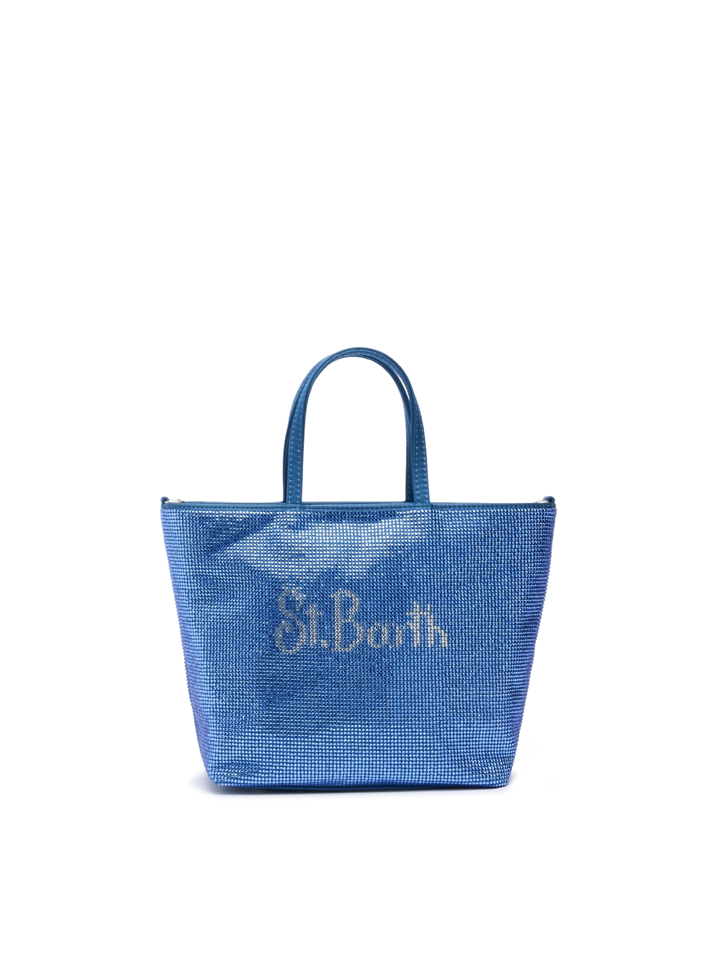 Strass Mini Bag con strass blu avio