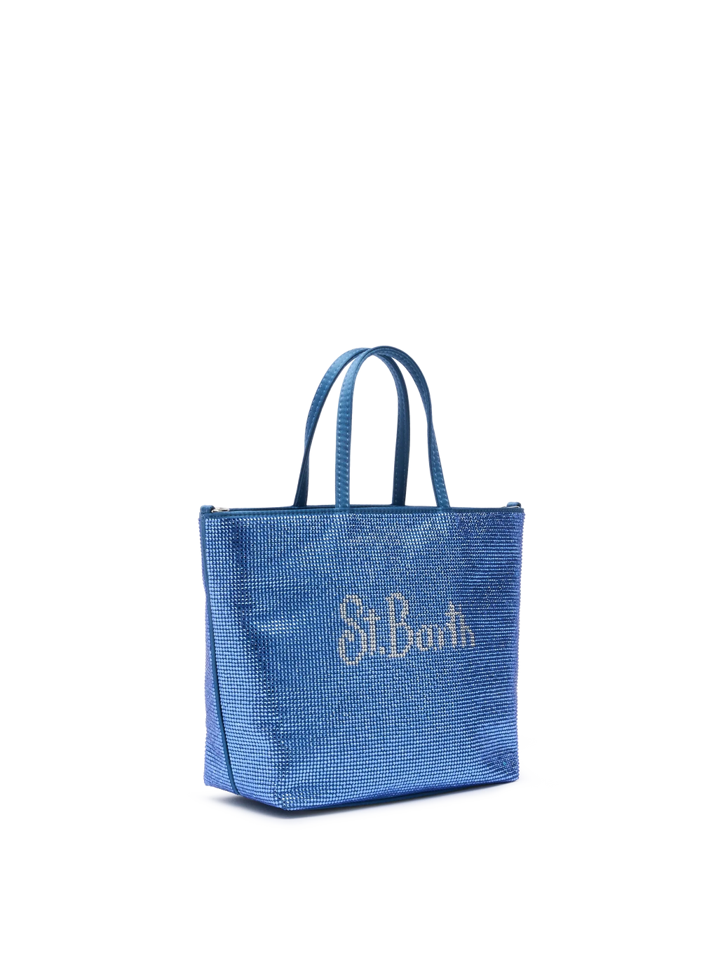 Strass Mini Bag con strass blu avio