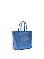 Strass Mini Bag con strass blu avio
