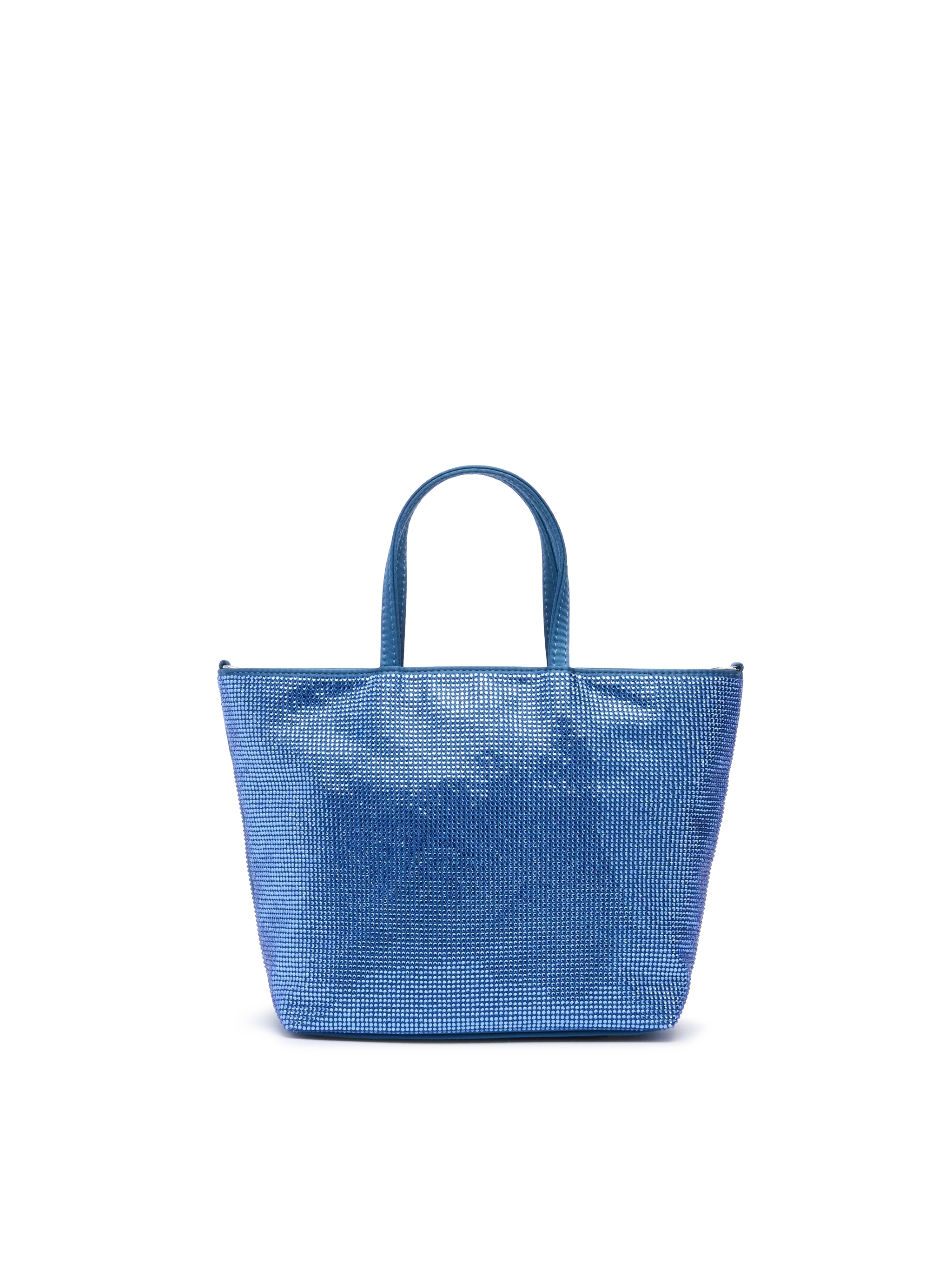 Strass Mini Bag con strass blu avio