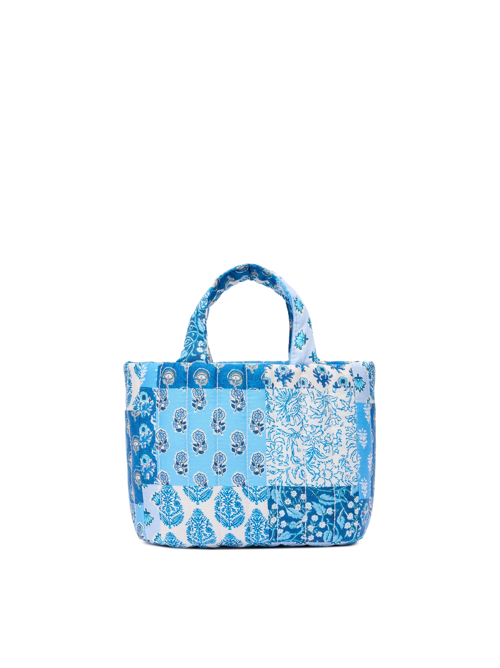 Soft Tote Mini Bag trapuntata con stampa a fiori