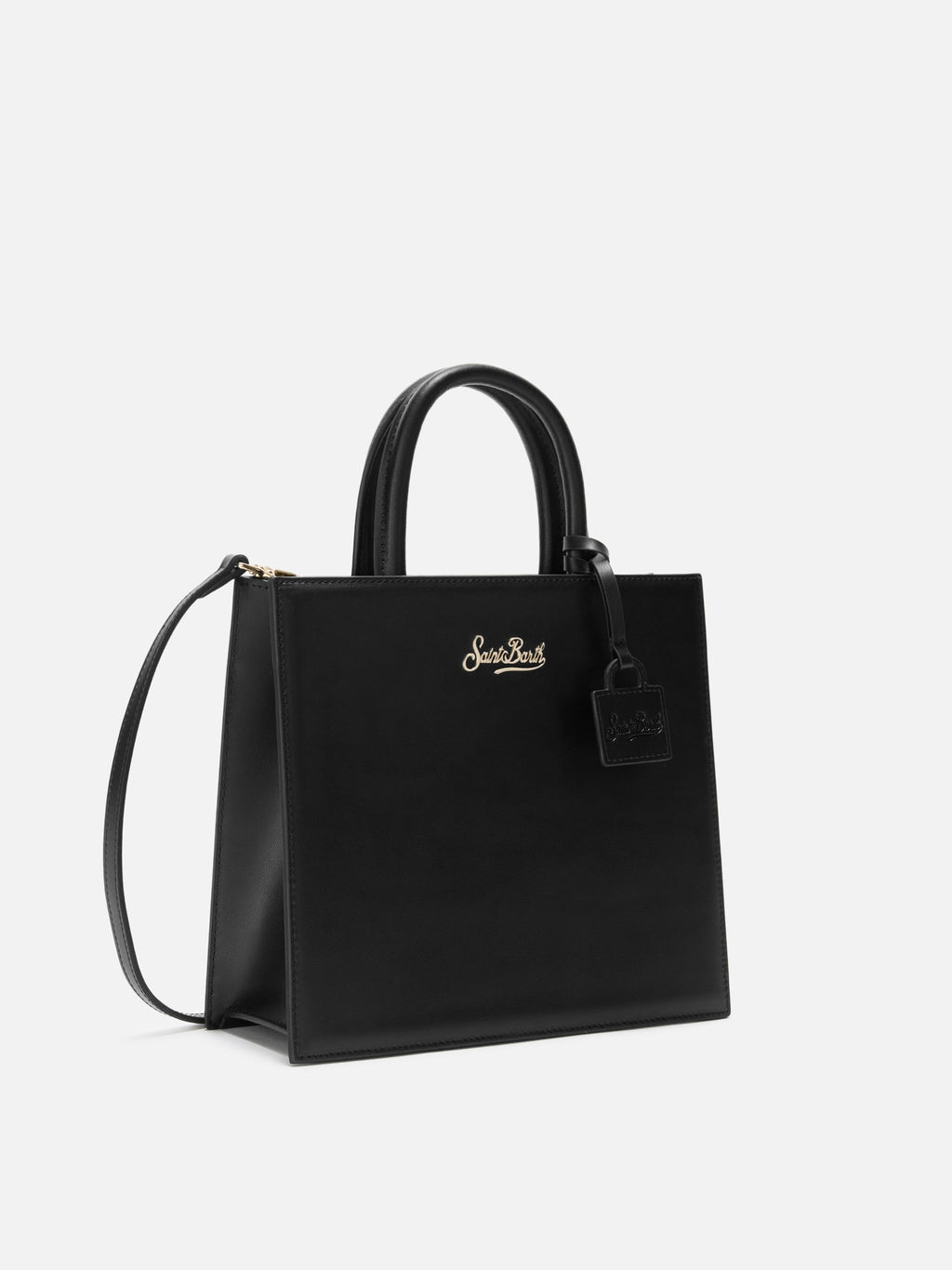 Borsa Shop Bag Midi pelle nera