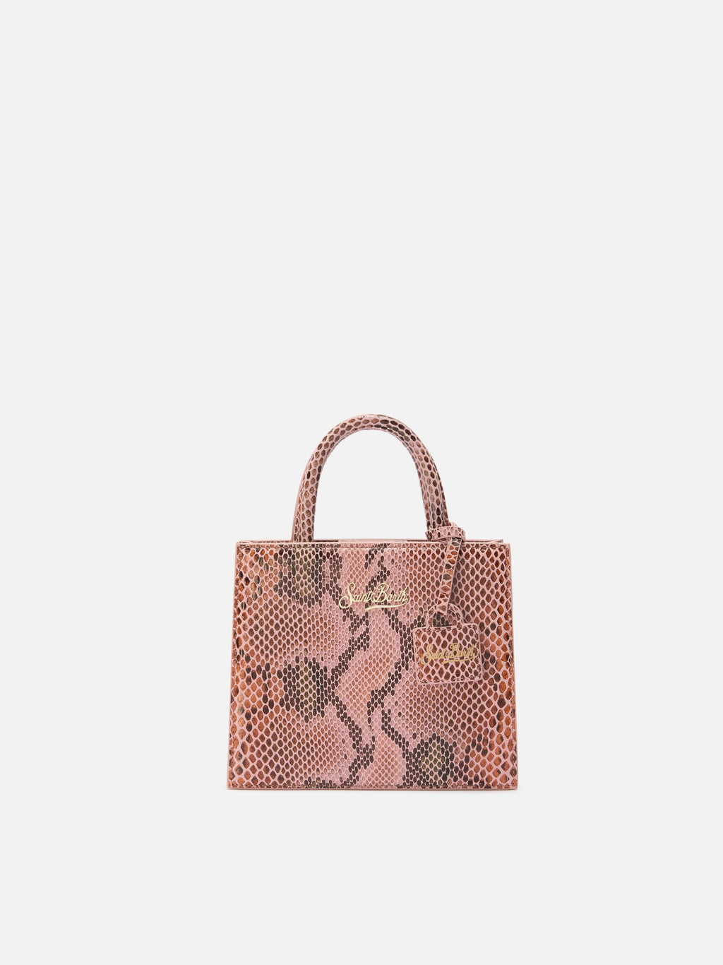 Borsa Shop Bag Mini stampa pitone rosa