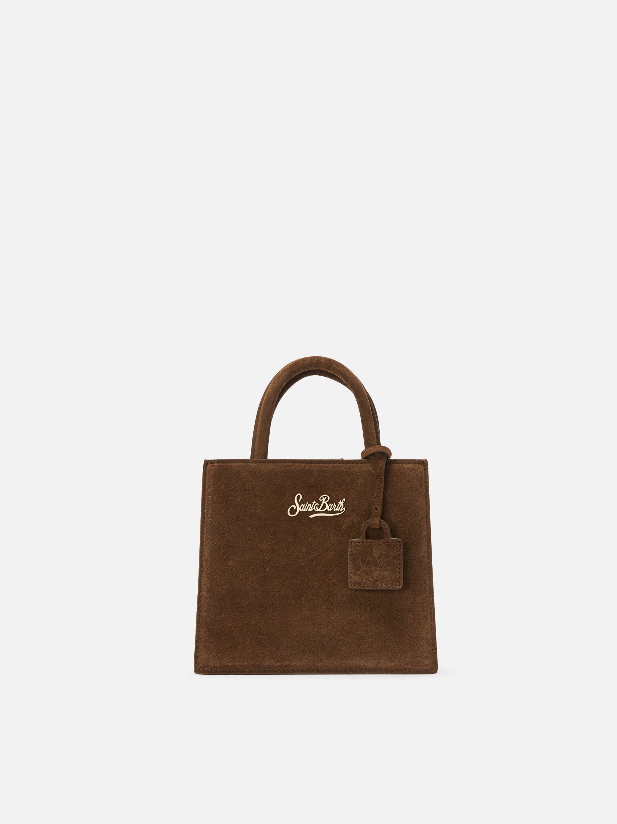 Borsa Shop Bag Mini suede marrone