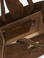 Borsa Shop Bag Mini suede marrone