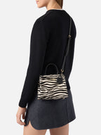 Borsa Shop Bag Mini stampa zebra