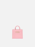 Shop Bag Micro in pelle rosa pastello