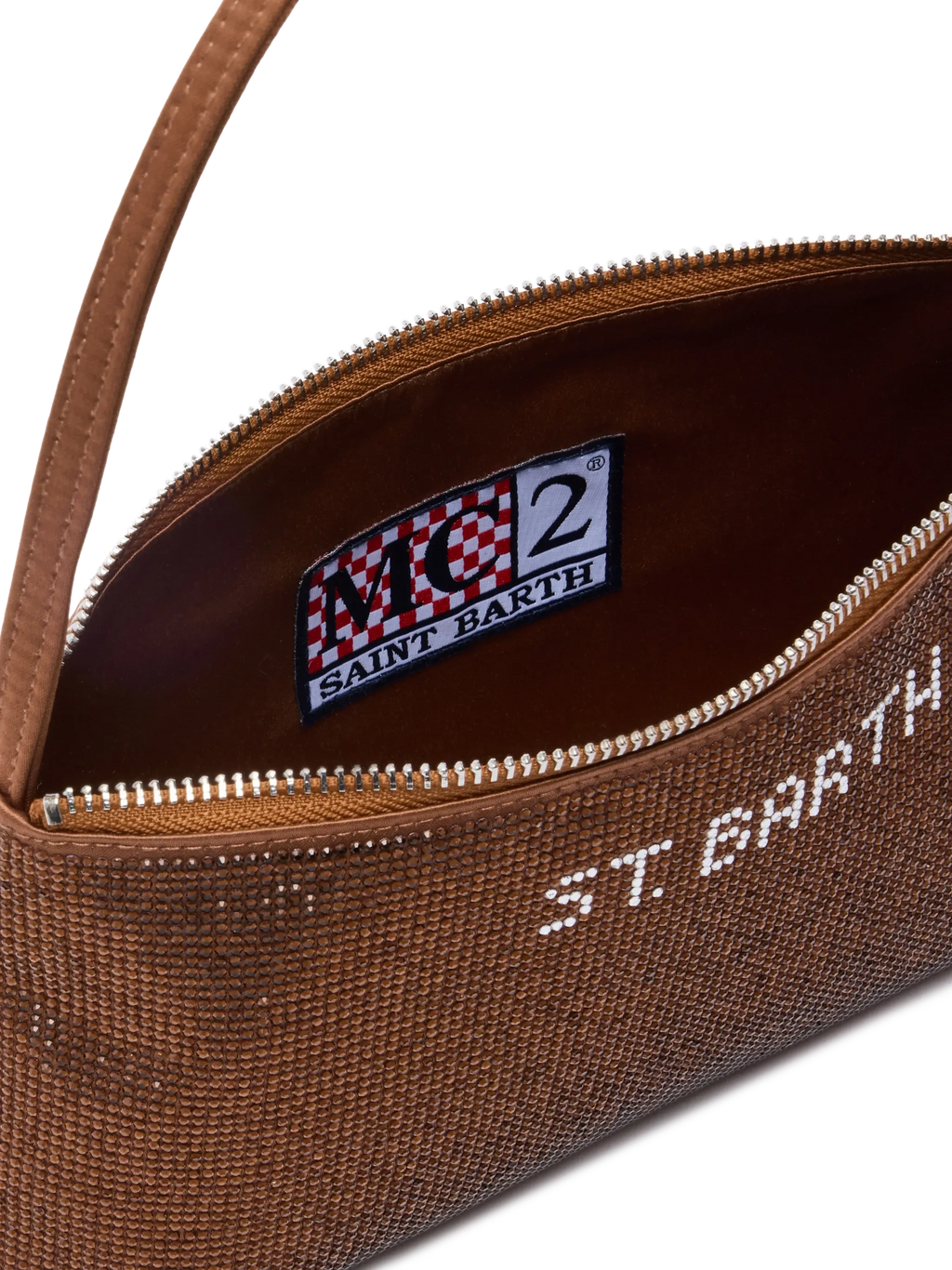 Mini Bag Strassy con strass marroni