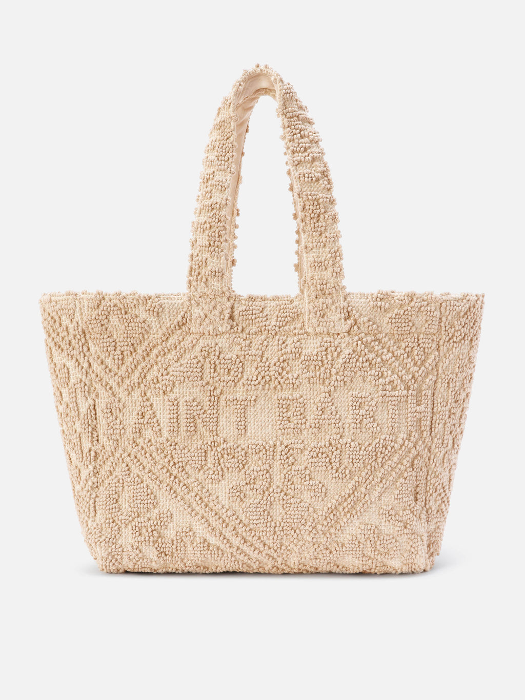 Borsa Tufting in cotone con ricamo in rilievo