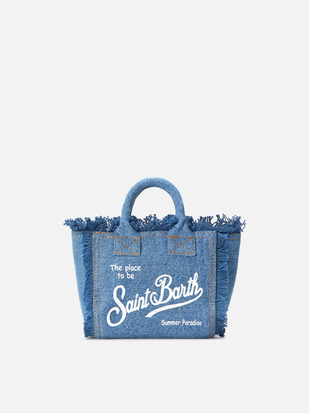 Borsa Vanity mini in denim lavaggio medio