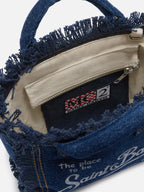 Borsa Vanity mini in denim lavaggio scuro