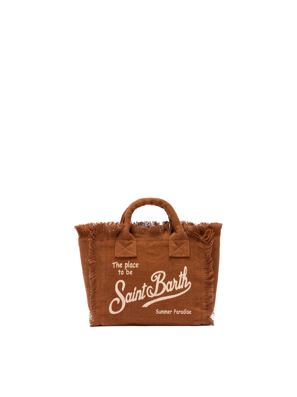 Borsa Mini Vanity in 100% LINO marrone