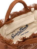 Borsa Mini Vanity in 100% LINO marrone