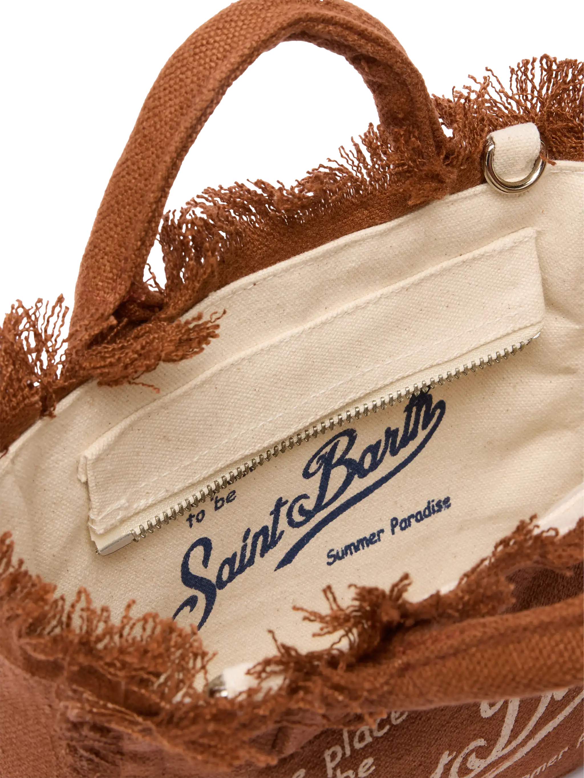 Borsa Mini Vanity in 100% LINO marrone