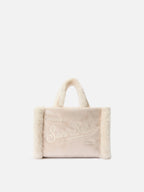 Borsa Vanity Mini shearling beige