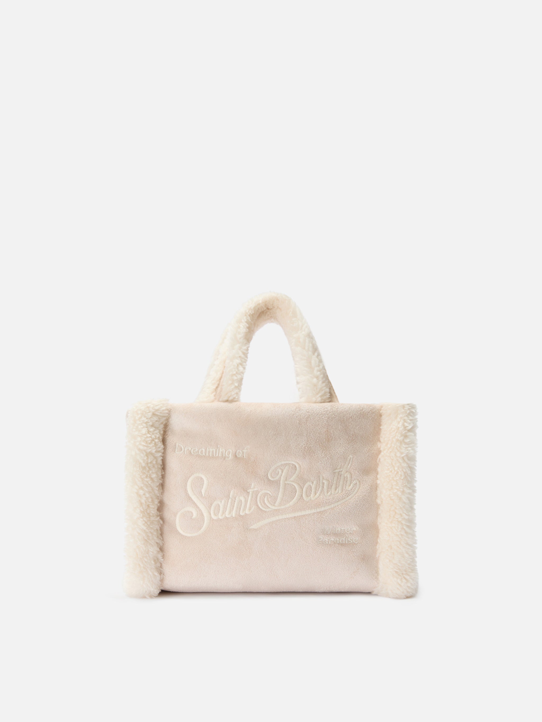 Borsa Vanity Mini shearling beige