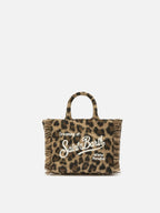 Borsa Vanity Mini Felt stampa leopardata