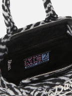 Borsa Vanity Mini Felt stampa zebra