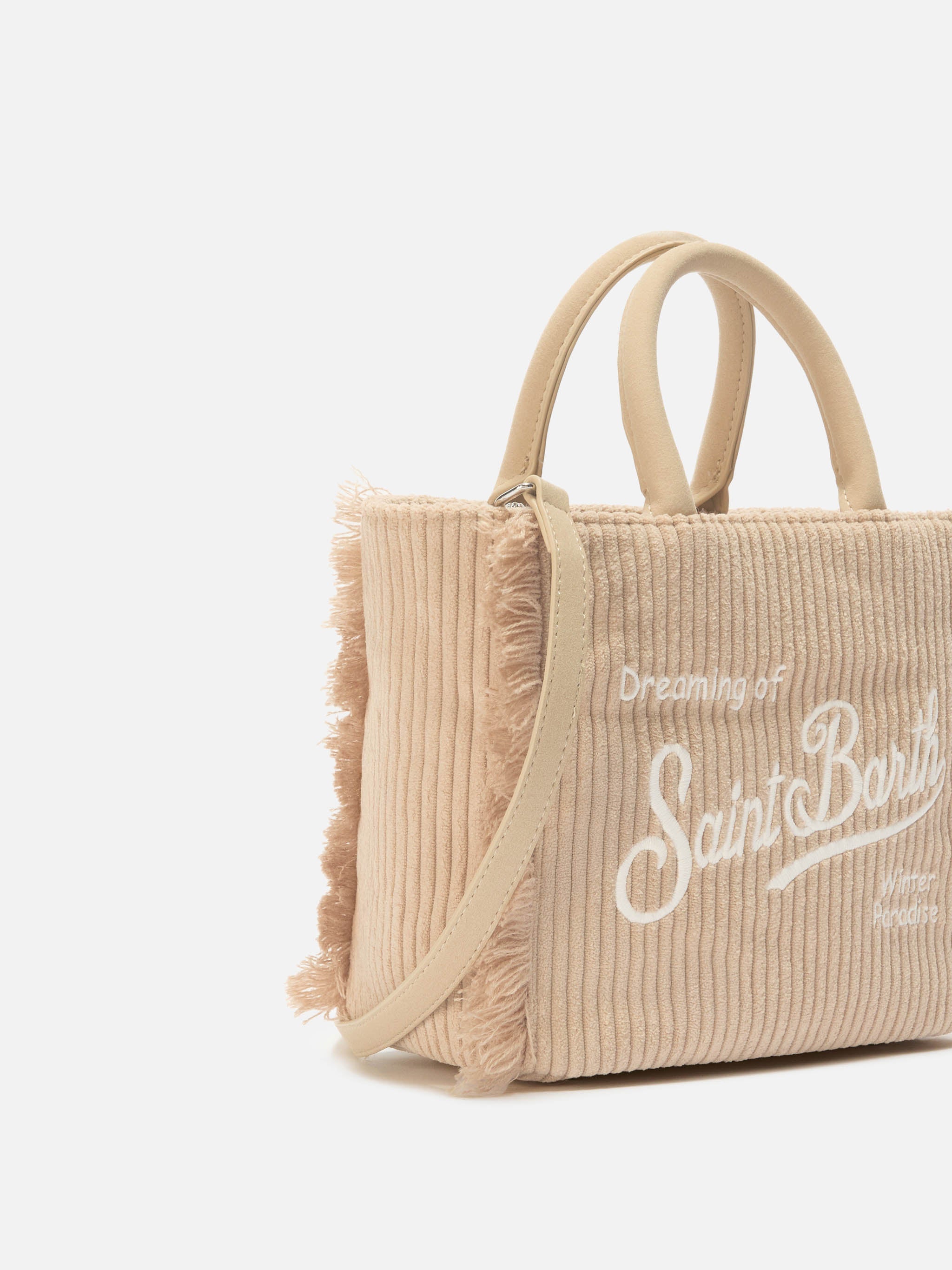 Borsa Vanity Mini Corduroy beige