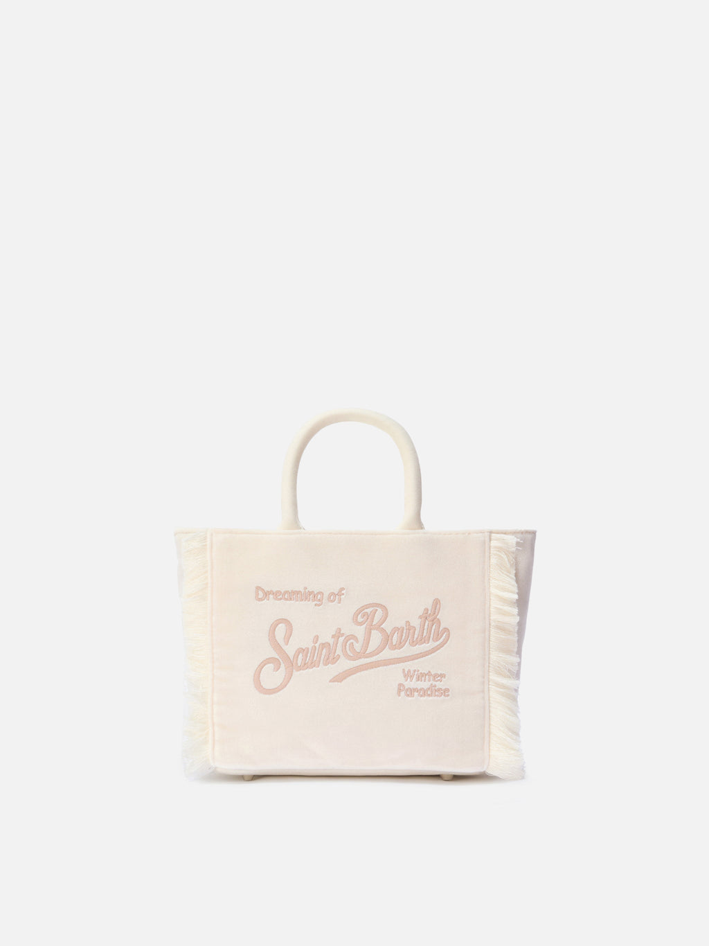 Borsa Vanity Mini Velvet bianca