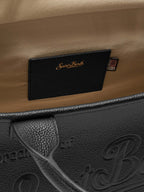 Borsa a spalla Vanity Bag Large in pelle martellata nero