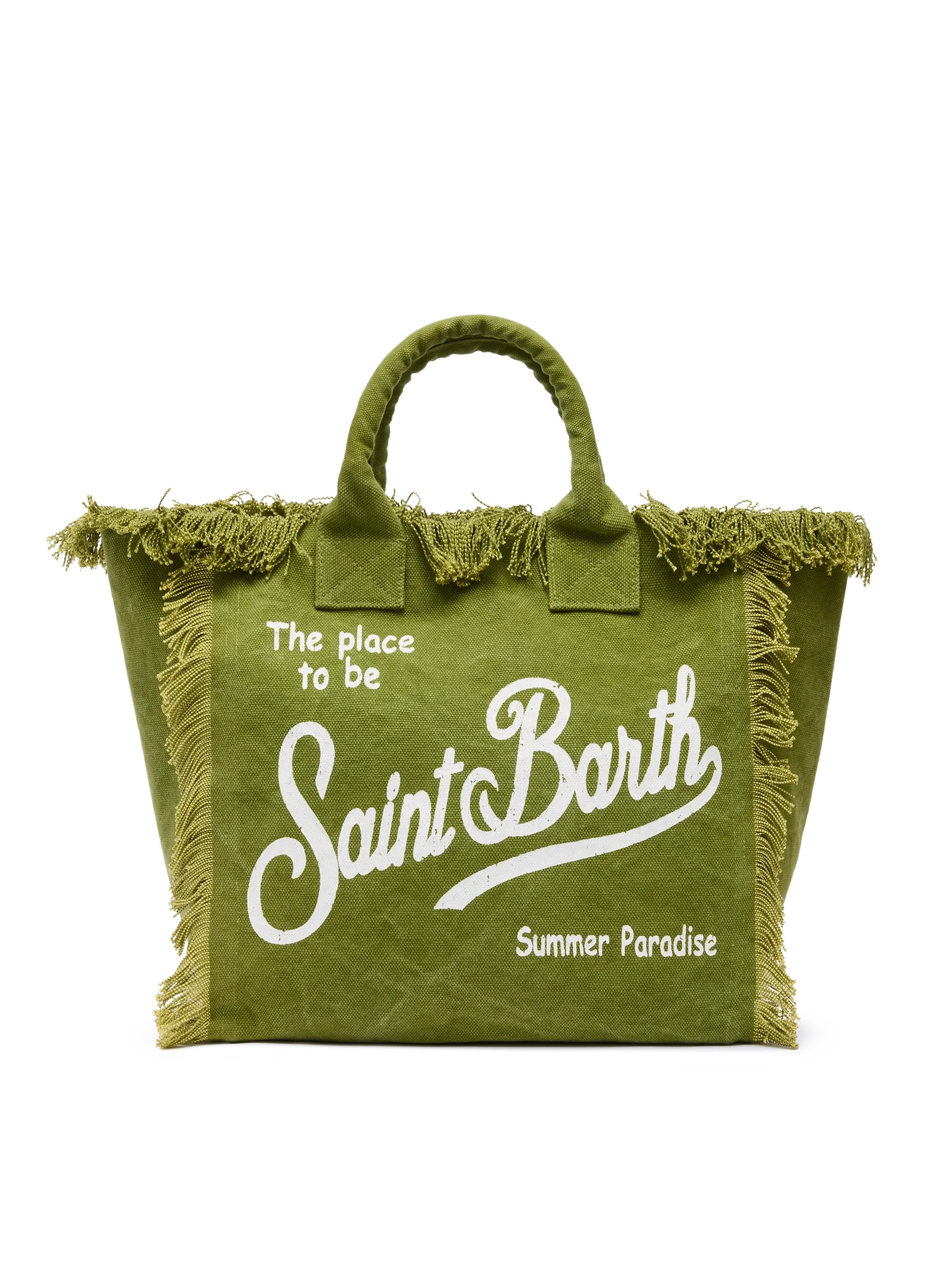 Military  green cotton canvas Vanity tote bag