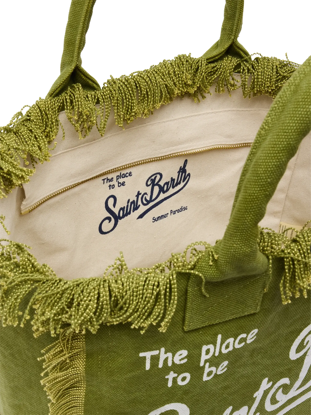 Military  green cotton canvas Vanity tote bag